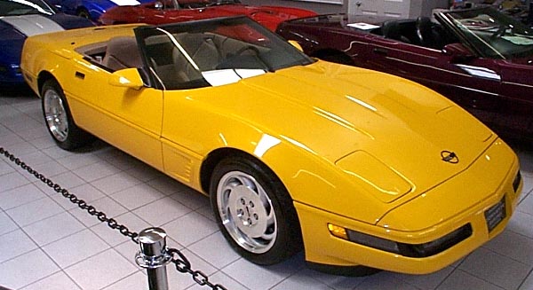 1995 Yellow Corvette Convertible